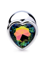 Load image into Gallery viewer, Booty Sparks Rainbow Prism Heart Anal Plug
