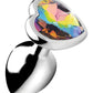 Booty Sparks Rainbow Prism Heart Anal Plug - Multicolor - Small