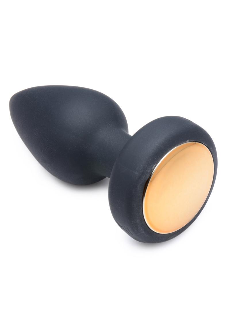 Booty Sparks Silicone Vibrating Led Plug - Black - Small