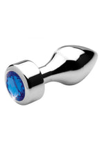 Load image into Gallery viewer, Booty Sparks Weighted Base Aluminum Plug Gem - Blue/Metal - Medium
