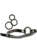 Load image into Gallery viewer, Bound By Diamonds Open Ring Gag - Black