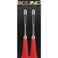 Bound Nipple Clamps T1 - Metal/Red/Rose Gold