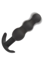 Load image into Gallery viewer, Boundless Vibrating Beaded Plug Rechargeable Silicone Anal Plug - Black