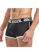 Load image into Gallery viewer, Brozil Ultra Glute and Bulge Enhancing Mesh Trunk - Black - Large/XLarge