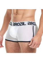 Load image into Gallery viewer, Brozil Ultra Glute and Bulge Enhancing Mesh Trunk - White - Large/XLarge