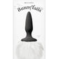 Bunny Tails Mini Silicone Butt Plug - White Fur - Black/White