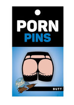 Load image into Gallery viewer, Butt Enamel Pin - Black/Vanilla