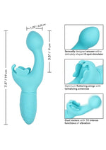 Load image into Gallery viewer, Butterfly Kiss Rechargeable Silicone Dual Vibrator