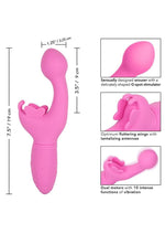 Load image into Gallery viewer, Butterfly Kiss Rechargeable Silicone Dual Vibrator
