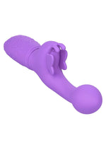 Load image into Gallery viewer, Butterfly Kiss Rechargeable Silicone Dual Vibrator - Purple