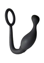 Load image into Gallery viewer, Butts Up P-Spot Pleasure Silicone Anal Plug and Cock Ring - Black
