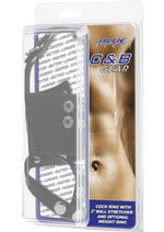 Load image into Gallery viewer, C and B Gear Cock Ring with Ball Stretcher and Optional Weight Ring - Black - 2in
