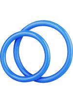 Load image into Gallery viewer, C and B Gear Silicone Cock Ring - Blue - 2 Piece/Set
