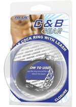 Load image into Gallery viewer, C and B Gear Snap Cock Ring with Leash - Black - 12in

