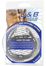 Load image into Gallery viewer, C and B Gear V-Style Cock Ring with Ball Divider - Black
