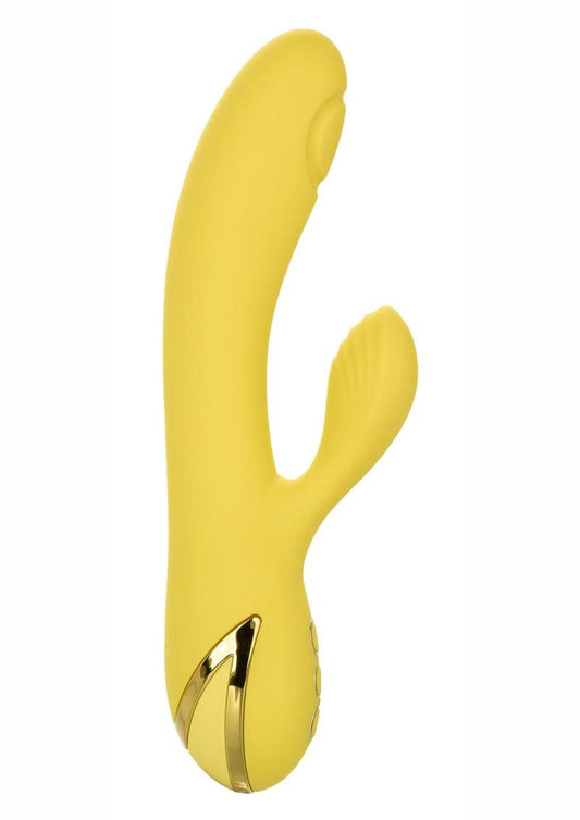 California Dreaming San Diego Seduction Rechargeable Silicone Rabbit Vibrator - Yellow