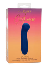 Load image into Gallery viewer, Cashmere Satin G Rechargeable Silicone G-Spot Vibrator with Clitoral Stimulator - Blue
