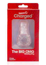 Load image into Gallery viewer, Charged Big Omg Vibrating Ring USB Rechargeable Waterproof - Clear
