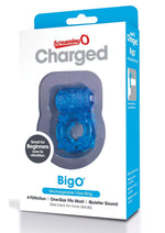Load image into Gallery viewer, Charged Bigo Rechargeable Waterproof Vibrating Cock Ring - Blue
