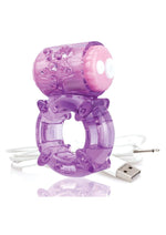 Load image into Gallery viewer, Charged Bigo Rechargeable Waterproof Vibrating Cock Ring - Purple
