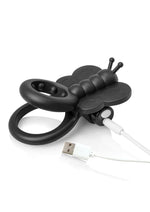 Load image into Gallery viewer, Charged Monarch USB Rechargeable Butterfly Vibe Silicone Cock Ring Waterproof

