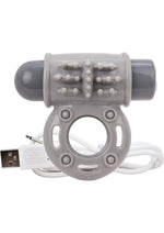 Load image into Gallery viewer, Charged OWOW Rechargeable Vibrating Ring Waterproof - Gray/Grey
