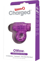 Load image into Gallery viewer, Charged OWOW Rechargeable Vibrating Ring Waterproof - Purple
