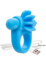 Load image into Gallery viewer, Charged Skooch Rechargeable Vibrating Silicone Cock Ring Waterproof - Blue
