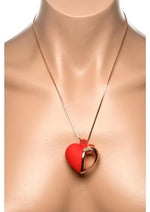 Load image into Gallery viewer, Charmed 10x Vibrating Silicone Heart Necklace Rechargeable Stimulator