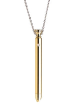 Load image into Gallery viewer, Charmed Rechargeable Stainless Steel 7x Vibrating Necklace - Gold