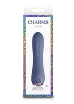 Load image into Gallery viewer, Charms Fern Rechargeable Silicone Mini Vibrator - Gray/Grey
