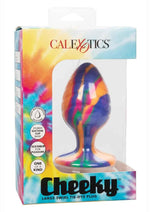 Load image into Gallery viewer, Cheeky Swirl Tie-Dye Silicone Plug - Multicolor - Large