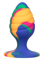 Load image into Gallery viewer, Cheeky Swirl Tie-Dye Silicone Plug - Multicolor - Medium