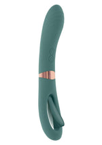 Load image into Gallery viewer, Chick Flick Rechargeable Silicone Dual Vibrator - Green
