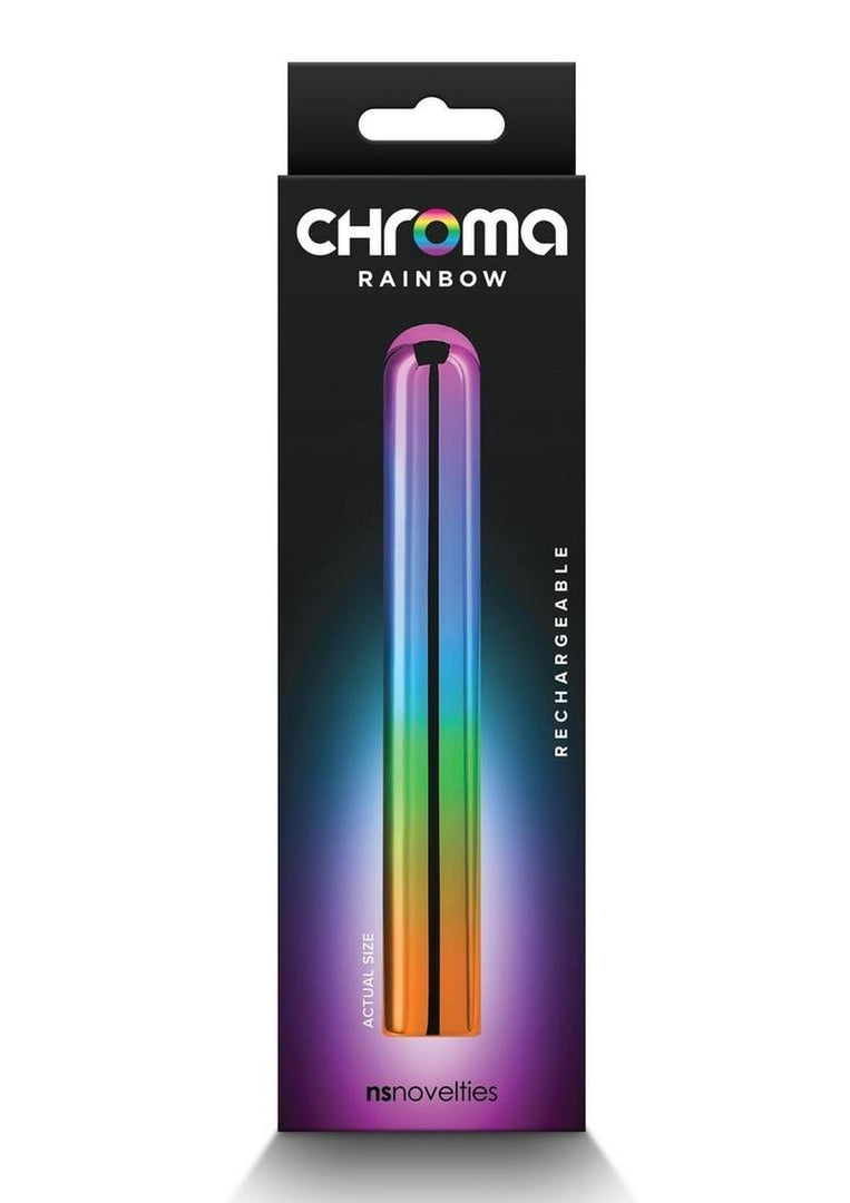 Chroma Rainbow Rechargeable Vibrator - Multicolor - Large