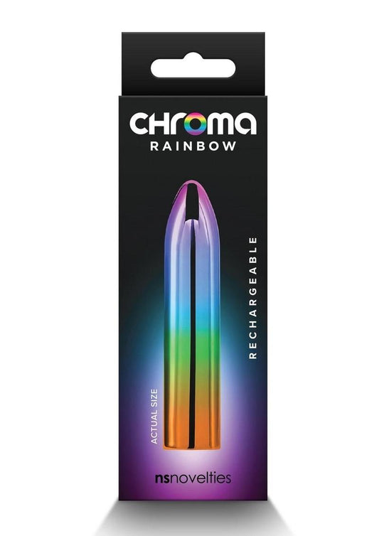 Chroma Rainbow Rechargeable Vibrator - Multicolor - Medium
