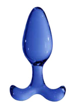 Load image into Gallery viewer, Chrystalino Expert Glass Butt Plug - Blue - 4.5in