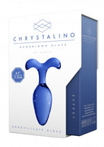 Load image into Gallery viewer, Chrystalino Expert Glass Butt Plug - Blue - 4.5in