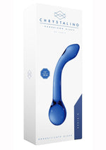 Load image into Gallery viewer, Chrystalino G-Rider Glass Wand Dildo - Blue - 7in