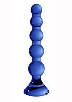 Load image into Gallery viewer, Chrystalino Stretch Glass Wand Dildo - Blue - 7in