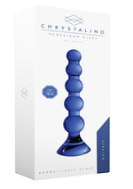 Load image into Gallery viewer, Chrystalino Stretch Glass Wand Dildo - Blue - 7in