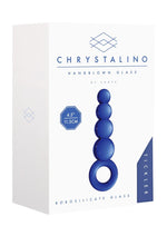 Load image into Gallery viewer, Chrystalino Tickler Glass Butt Plug - Blue - 4.5in