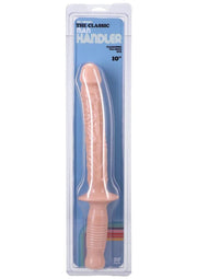 Classic The Manhandler with Handle Dildo - Flesh/Vanilla - 10in