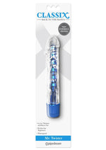 Load image into Gallery viewer, Classix Mr. Twister Vibrator with Sleeve - Blue/Clear - Set