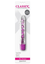 Load image into Gallery viewer, Classix Mr. Twister Vibrator with Sleeve - Clear/Pink - Set