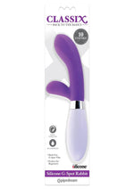 Load image into Gallery viewer, Classix Silicone G-Spot Rabbit Vibrator - Purple/White
