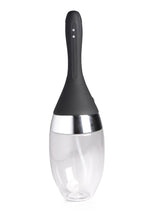 Load image into Gallery viewer, Cleanstream Automatic Vibrating Rechargeable Silicone Enema Bulb - Black/Clear
