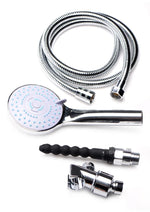 Load image into Gallery viewer, Cleanstream Discreet Shower Silicone Enema - Black/Silver - Set