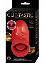 Load image into Gallery viewer, Clit-Tastic Tongue Licking Lover Rechargeable Silicone Stimulator - Red