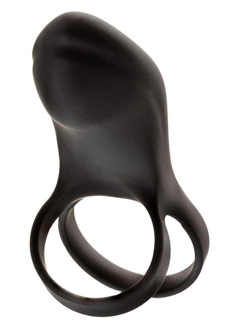 Closer Intimate Rechargeable Ring Feel Silicone Cock Ring - Black